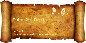 Muhr Gotfrid névjegykártya